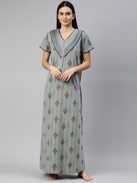 

GOLDSTROMS Grey Printed Maxi Nightdress