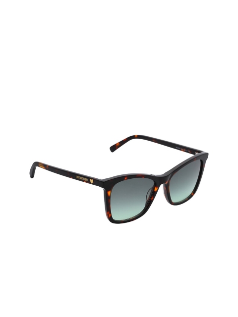 

LOVE MOSCHINO Unisex Green Lens & Black Square Sunglasses with UV Protected Lens