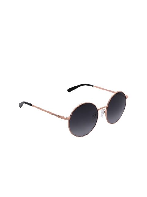 

LOVE MOSCHINO Women Black & Rose Gold-Toned Round Sunglasses with UV Protected Lens MOL037