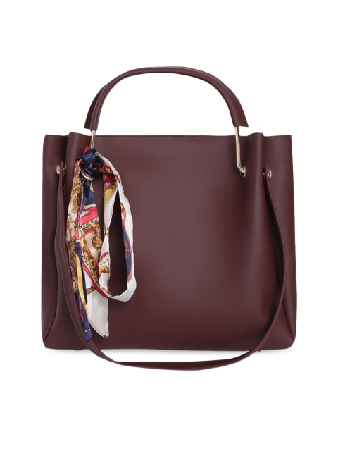 

Fostelo Brown PU Structured Handheld Bag with Tasselled