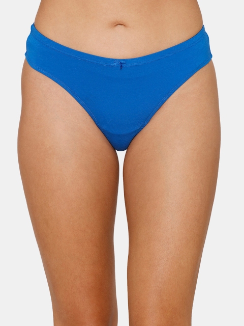 

Zivame Women Blue Solid Thongs