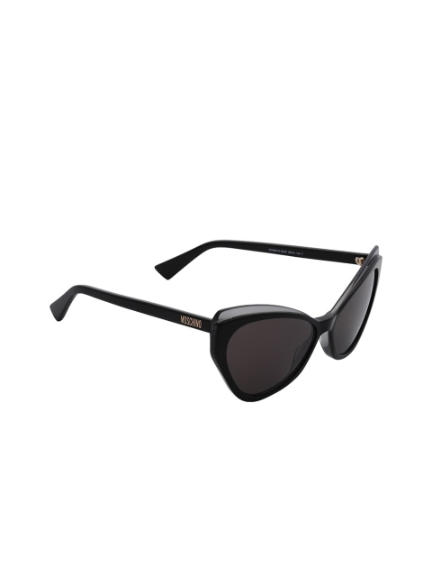 

MOSCHINO Women Grey Lens & Black Cateye UV Protected Lens Sunglasses