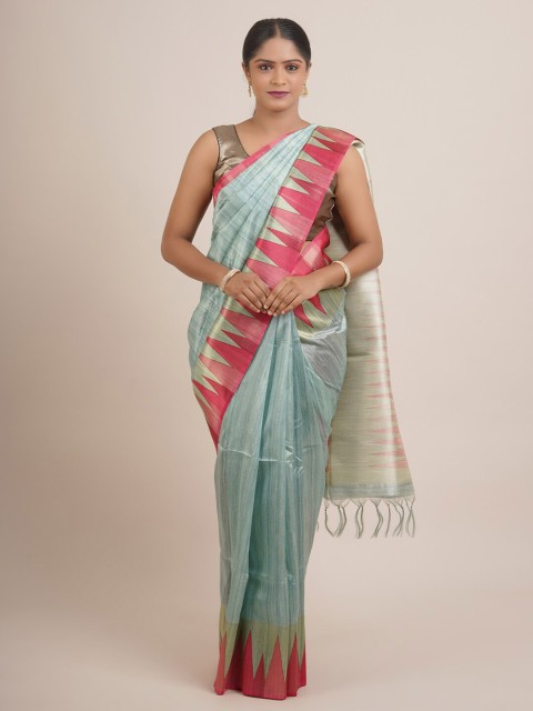 

Pothys Blue & Pink Pure Silk Saree