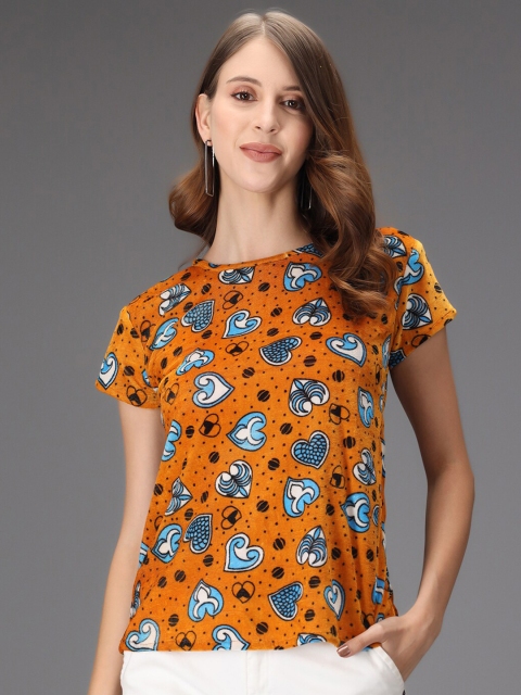 

Darzi Multicoloured Floral Print Extended Sleeves Velvet Top, Multi