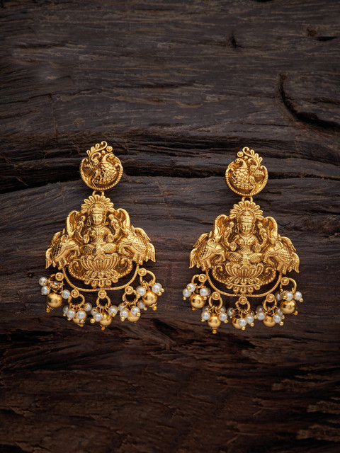

Kushal's Fashion Jewellery Gold-Plated Classic Drop Earrings