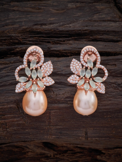 

Kushal's Fashion Jewellery Rose Gold-Plated Contemporary Drop Earrings