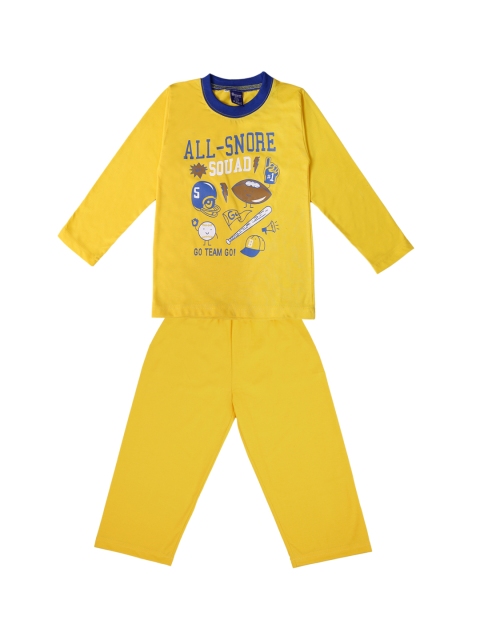 

SWEET ANGEL Boys Yellow Printed Night suit