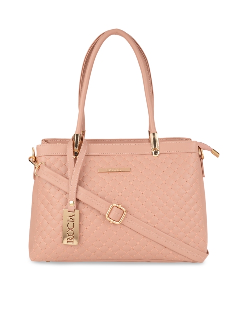 

Rocia Pink PU Structured Shoulder Bag with Quilted