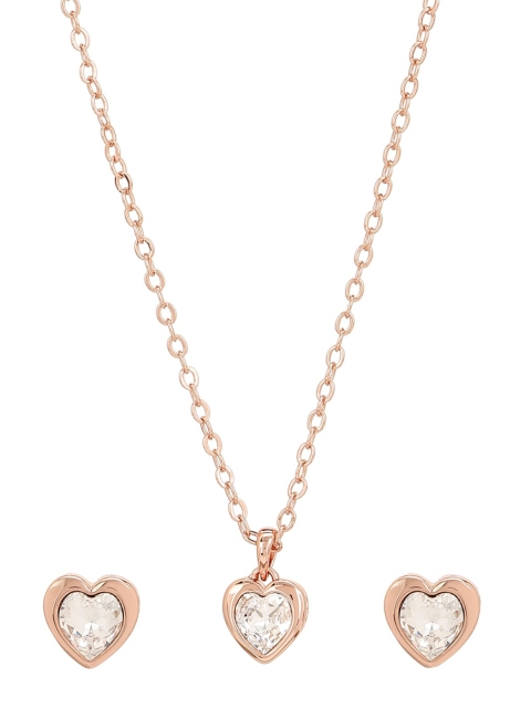 

Ted Baker Pink Crystal-Studded Heart Shaped Pendant