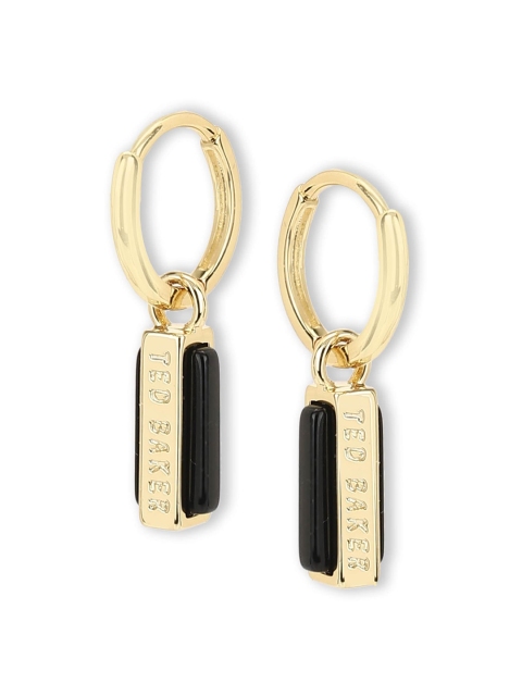 

Ted Baker Gold-Toned & Black Contemporary Drop Earrings