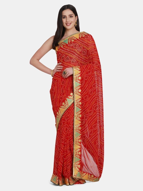 

BOMBAY SELECTIONS Women Maroon Printed Saree