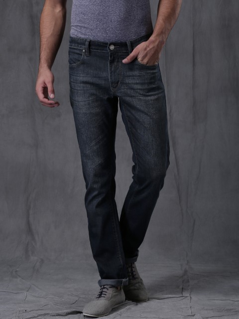 

WROGN Men Blue Slim Fit Mid Rise Clean Look Jeans