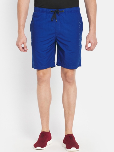 

Octave Men Blue Regular Fit Cotton Sports Shorts