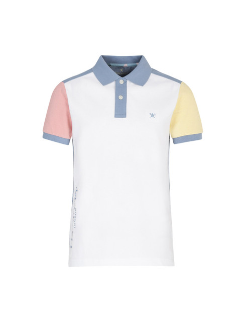 

HACKETT LONDON Boys White Polo Collar T-shirt