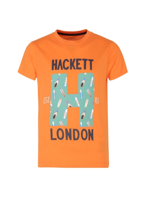 

HACKETT LONDON Boys Orange Printed T-shirt