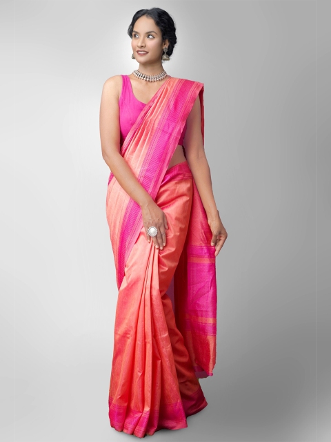 

Unnati Silks Women Pink Mysore Sico Saree