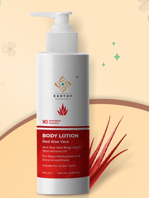 

EARTHY ESSENTIALS Red Aloe Vera Body Lotion with Honey 200 ml, White