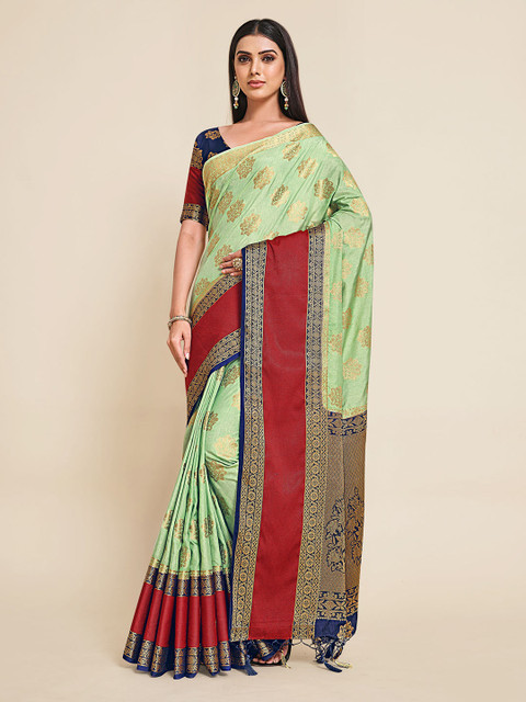 

MIMOSA Women Green Art Silk Saree