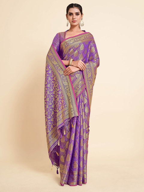 

MIMOSA Violet Kanjivaram Art Silk Saree