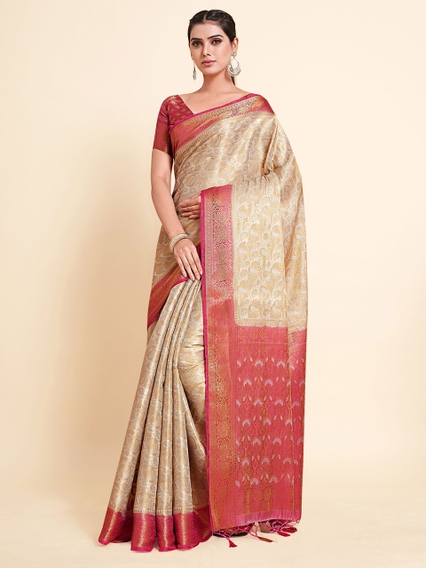 

MIMOSA Gold Woven Design Kanjivaram Art Silk Saree