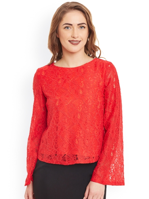 

Kazo Red Lace Top