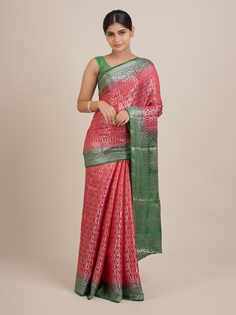 

Pothys Red & Green Woven Design Zari Saree