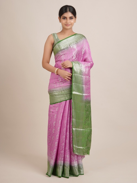 

Pothys Pink & Pink Ethnic Motifs Jute Silk Saree