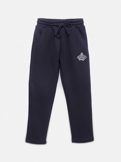 

NYNSH- PlusS Kids Girls Black Printed Cotton Regular Fit Track Pants