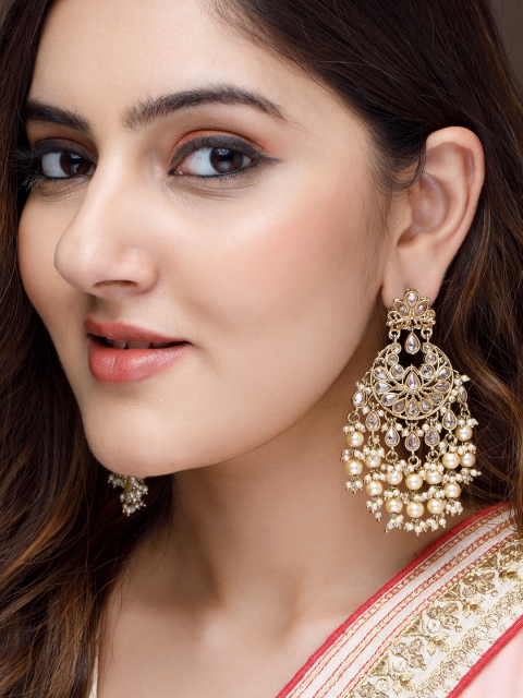 

Rubans Gold-Plated Handcrafted Chandbalis Earrings