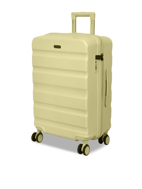 

ROMEING Venice Yellow Textured Hard Sided Polycarbonate Medium Trolley Bag