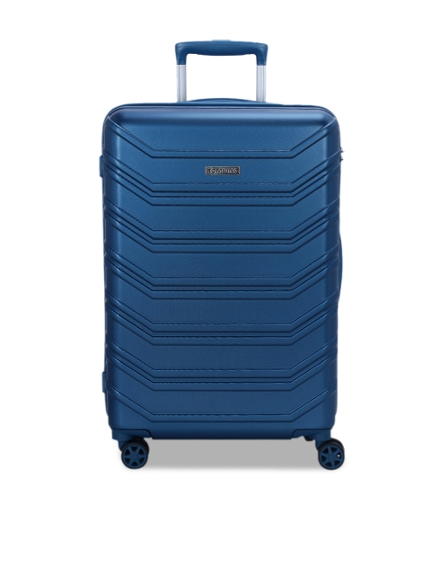 

ROMEING Monopoli Navy Blue Textured Hard Sided Polycarbonate Medium Trolley Bag