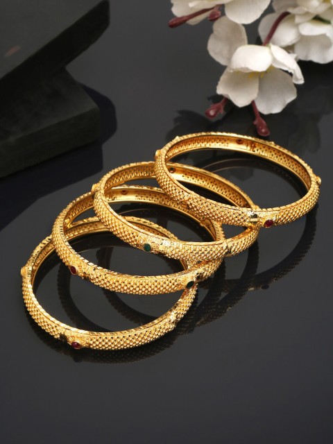 

YouBella Set of 4 Gold-Plated Bangle
