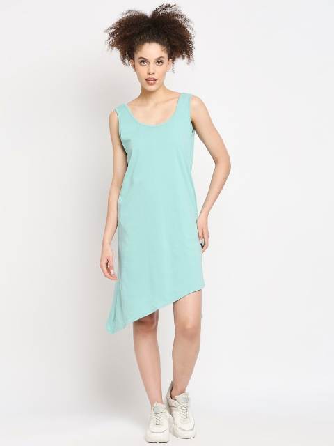 

Autumn Hues Women Blue Pure Cotton A-Line Dress