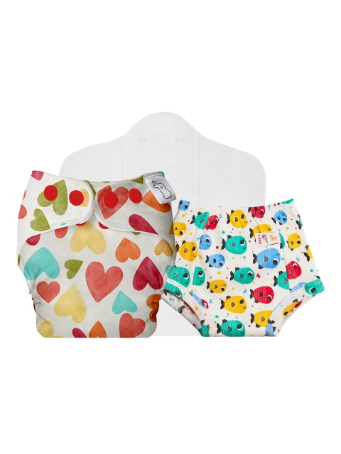 

SuperBottoms Kids Free Size Cloth Diaper With Padded Underwear, Red