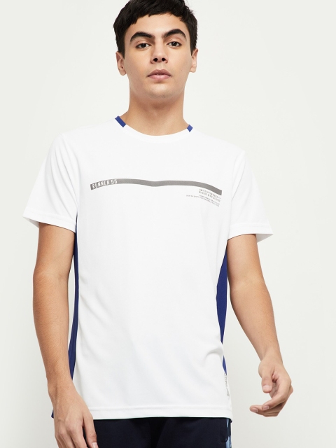 

max Men White Solid T-shirt