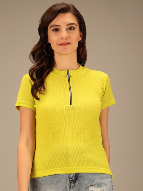 

Darzi Lime Green Crepe Top