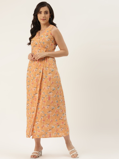

BRINNS Coral Floral Maxi Dress