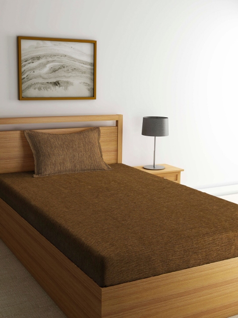 

Arrabi Brown 300 TC Single Bedsheet with 1 Pillow Covers