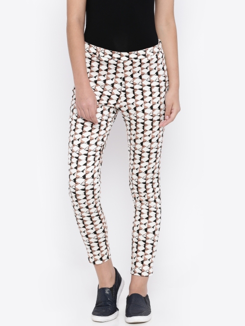 

CODE by Lifestyle Women Off-White & Beige Trousers