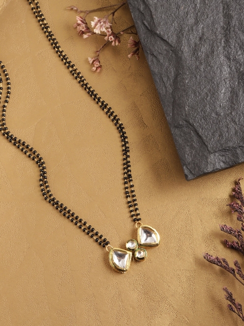 

Melani Borsa Gold Plated Black Ethnic Mangalsutra
