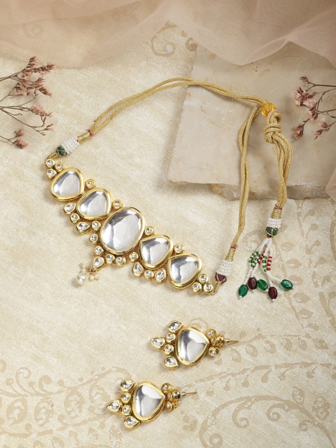 

Melani Borsa Gold-Plated Kundan Studded Jewellery Set
