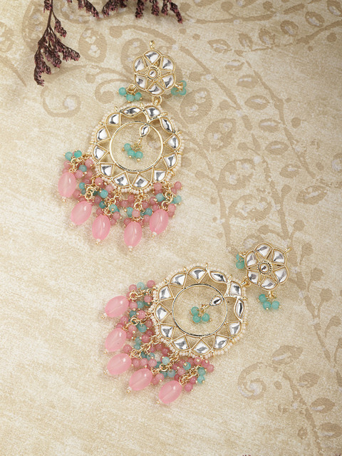 

Melani Borsa Pink & Gold-Plated Classic Drop Earrings