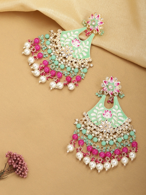

Melani Borsa Sea Green & Gold-Plated Classic Drop Earrings