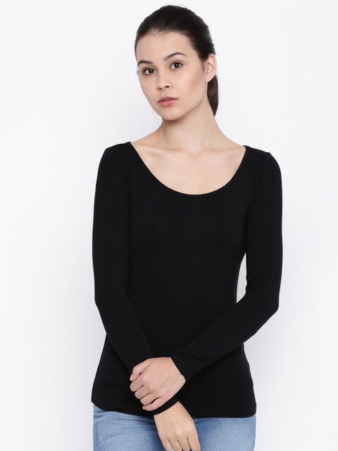 

CODE by Lifestyle Women Black Solid Top