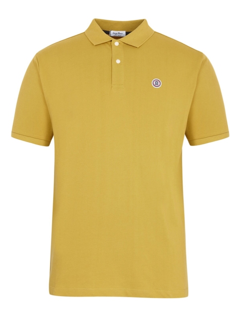 

SERGE BLANCO Men Yellow Polo Collar Applique T-shirt
