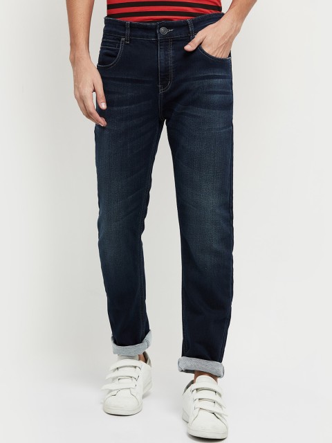 

max Men Blue Mid-Rise Regular-Fit Light Fade Jeans