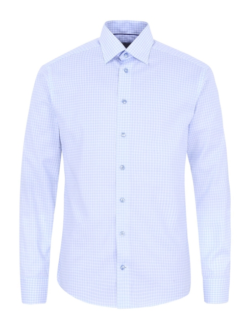 

Eton Men Blue Checked Cotton Formal Shirt