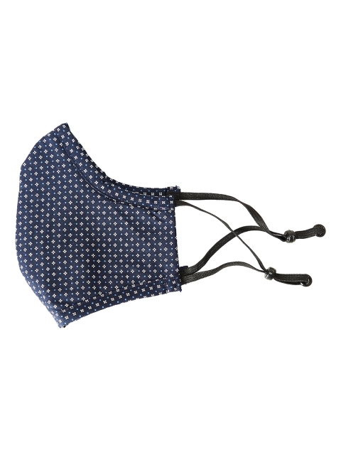 

CODE by Lifestyle Men Pack Of 2 Printed 1-Ply Reusable Cotton Outdoor Cloth Masks, Navy blue