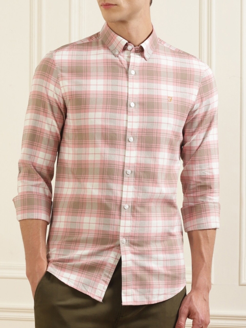

Farah Men Brown Checked Formal Shirt