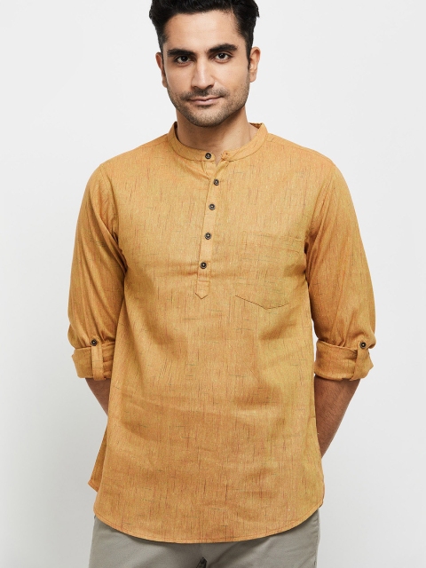 

max Men Gold-Toned Thread Work Kurta